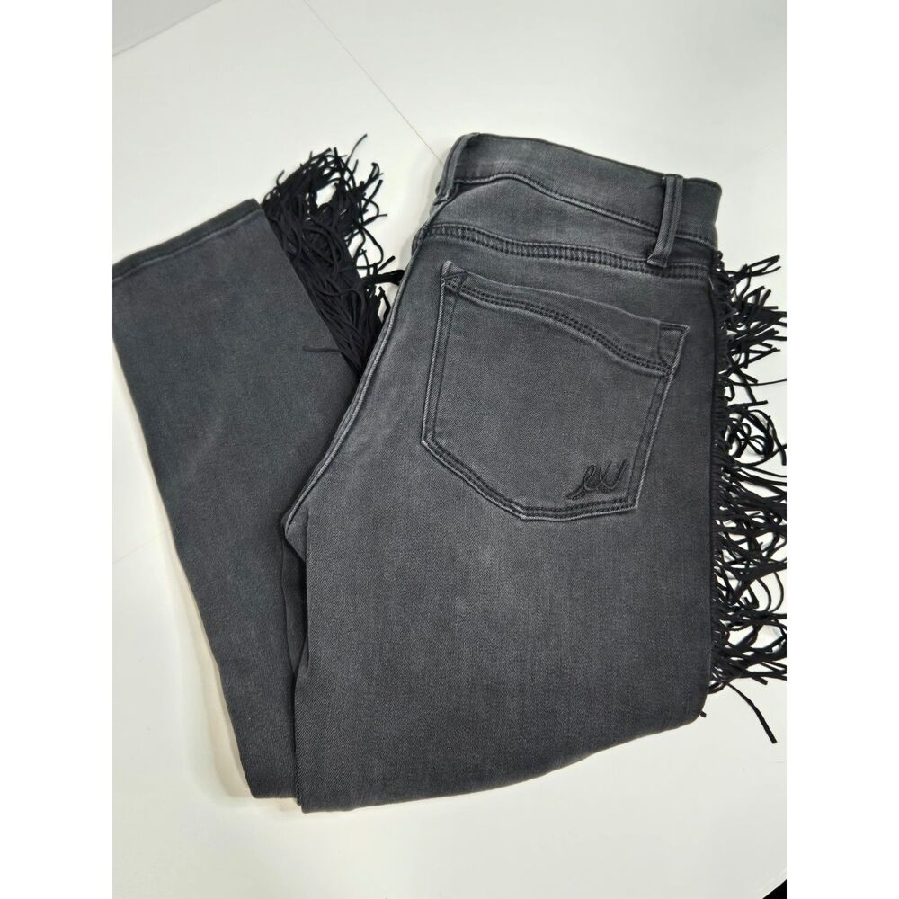 Express Fringe Seams Legging Jeans | Women's Size 4R | Dark Gray Black Denim